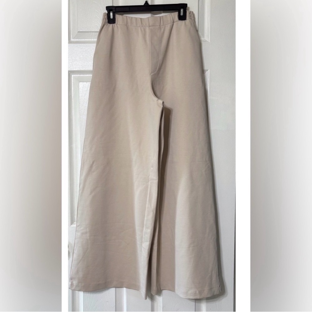 Milio Milano Women's Medium Beige Wide Leg Pants